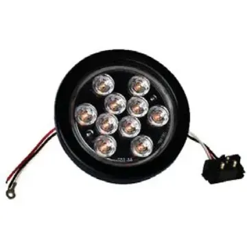 AMBER CLEAR, 4IN DIA. 10 LED SEALED