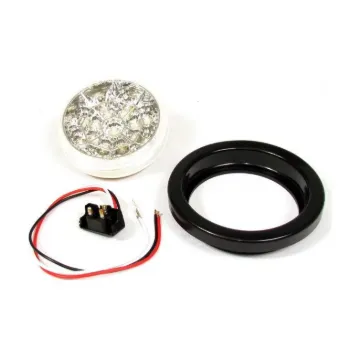 AMBER CLEAR, 4" DIA. 17 LED CHROMED REFLECTOR SEALED KIT
