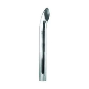 CHROME STACK, CURVED STYLE, 4" DIA 18" LENGTH 4" I.D. INTEL