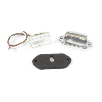 LED CHROME LICENSE PLATE LIGHT 4 LED MULTI-VOLTAGE 12V-24V