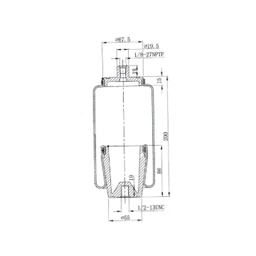 F7017 AIR SPRING CAB SUSPENSION