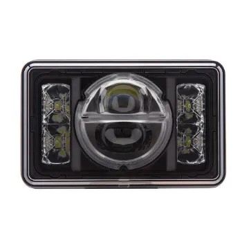 4x6 in. LED Headlight Projector Hi-Lo Beam (Black) PETERBILT 357, 378, 379