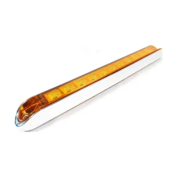 AMBER, 11 LED LIGHT BAR WITH CHROME BEZEL